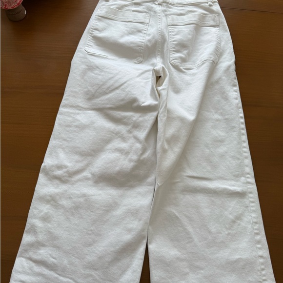 Everlane White High Rise Wide-Leg Cropped‎ Pants - Picture 4 of 5